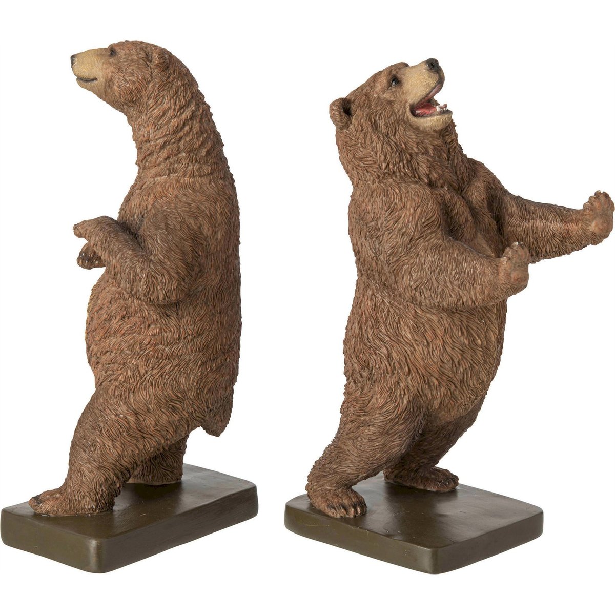 Serre-livres ours en résine, Lot de 2 marron, RECOLLECTION