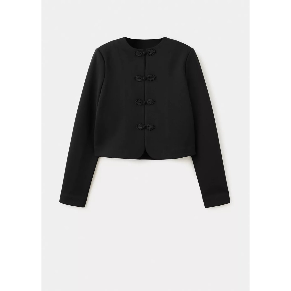 Veste courte à brandebourgs noir, MANGO