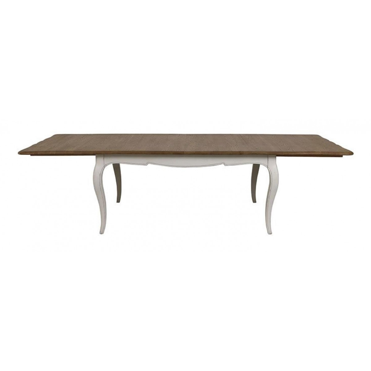 Table rectangulaire extensible - MANOIR blanc, INTERIOR'S