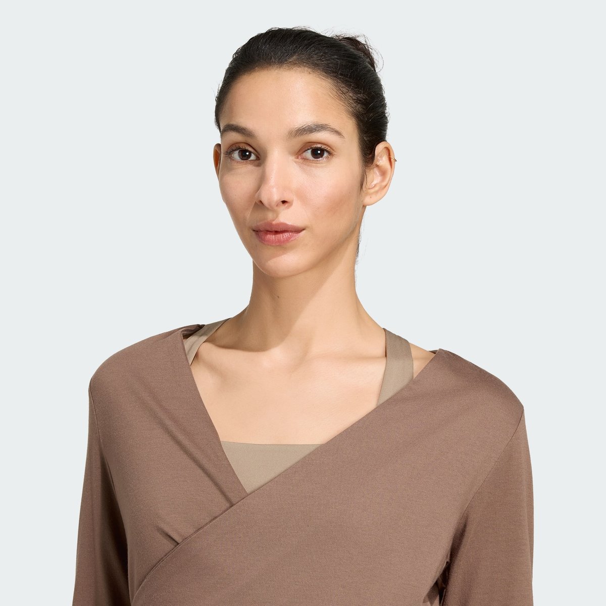 Haut Cache-Cœur 3 Bandes Studio Soft Ballet Haut Cache-Cœur 3 Bandes Studio Soft Ballet earth strata / glow blue, adidas Performance
