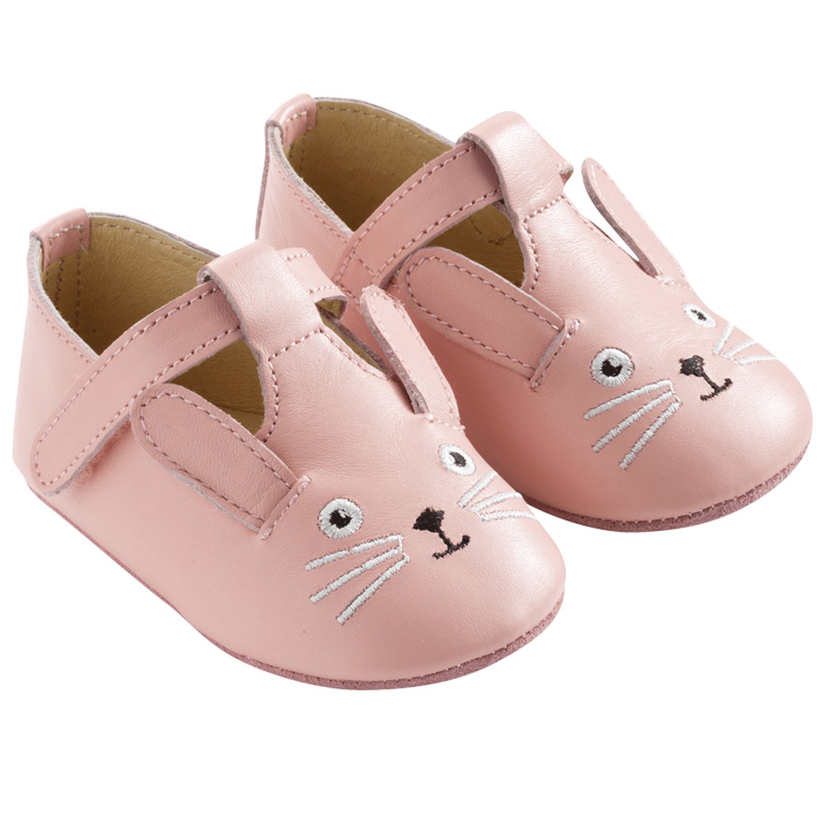 Chaussures bébé cuir souple Poupi rose, TICHOUPS