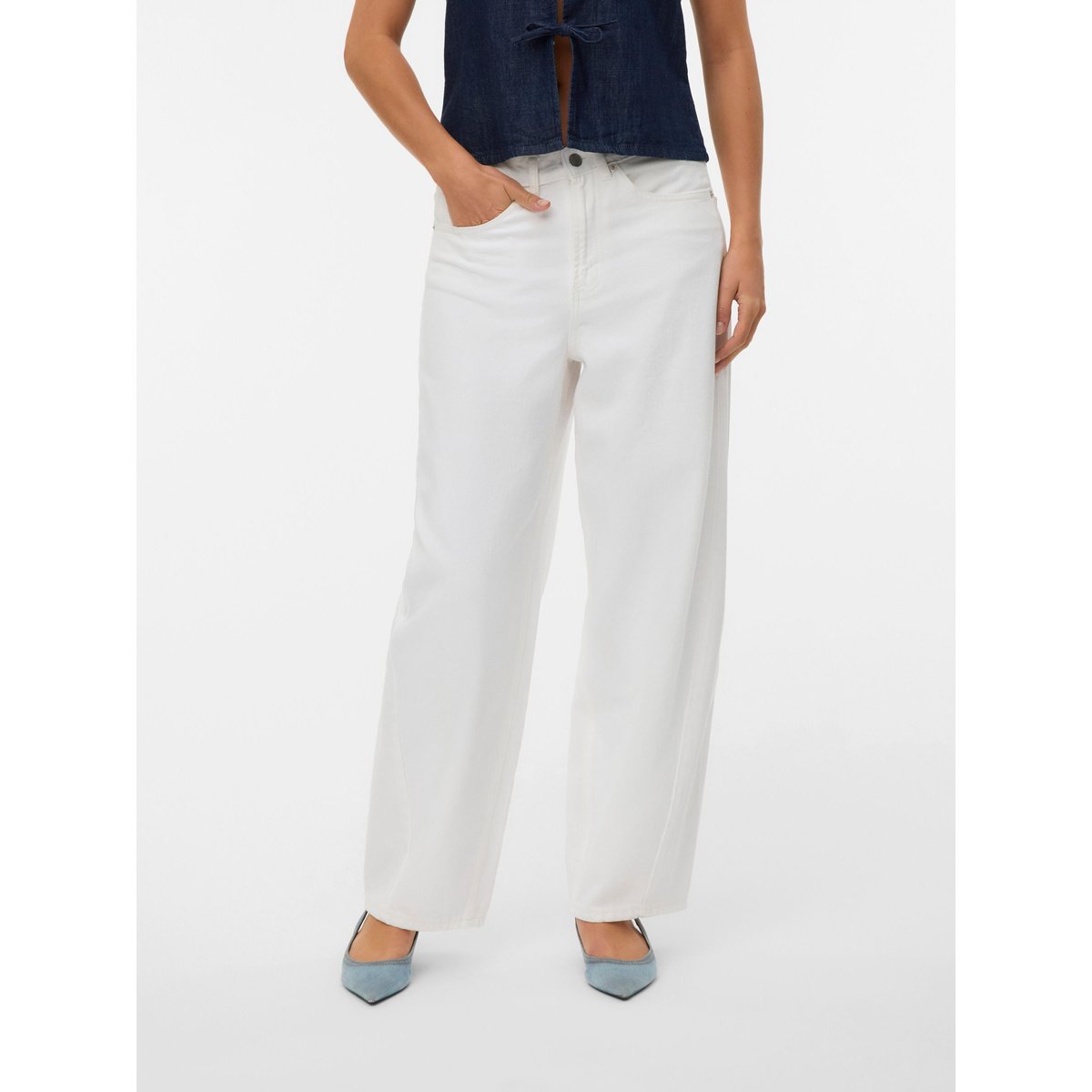 Jean Mom bright white, VERO MODA