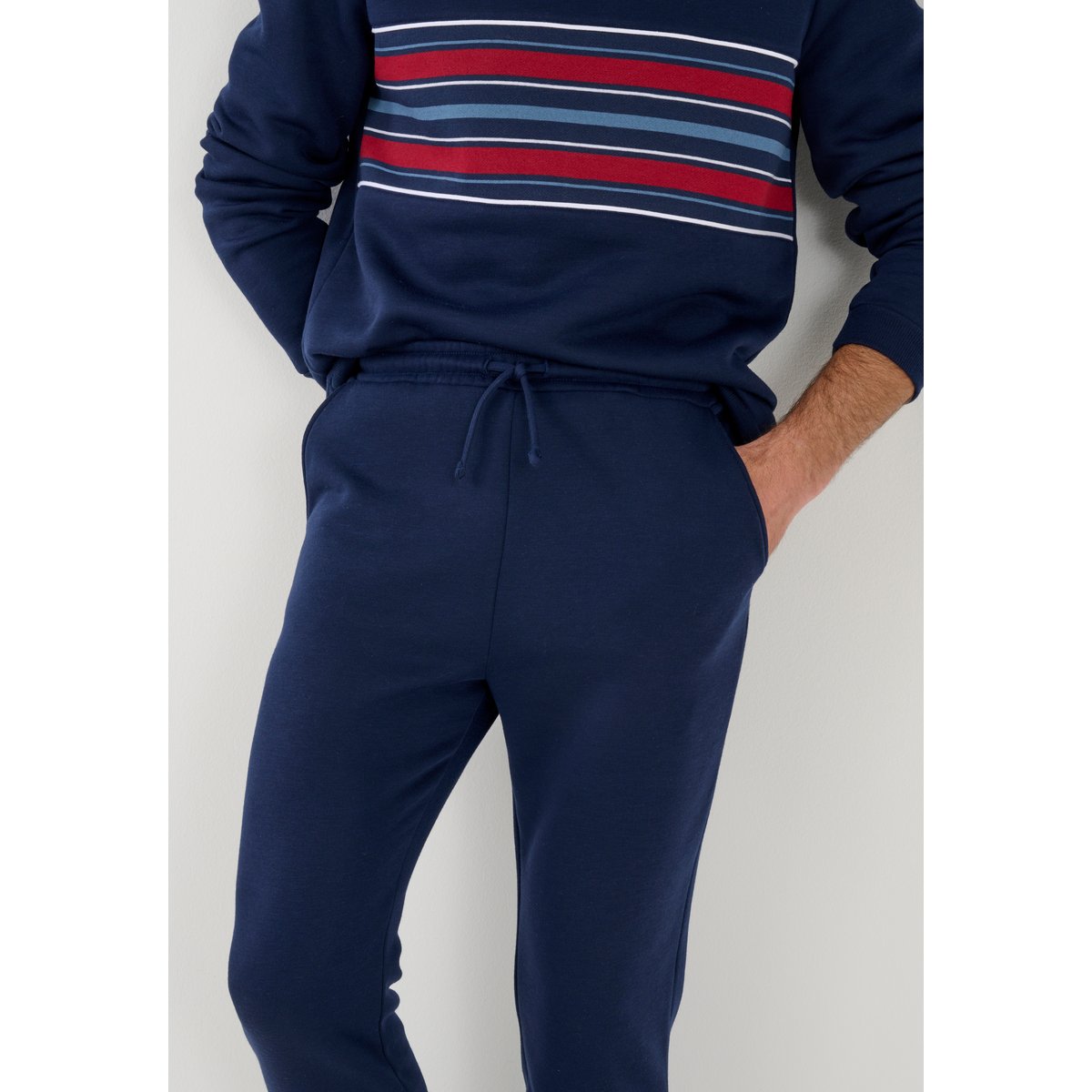 Pyjama Thermolactyl en molleton bleu marine, DAMART