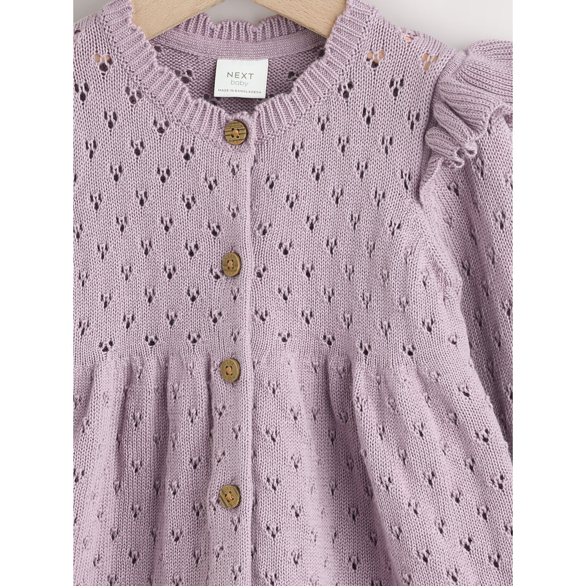 Robe bébé en maille pointelle lilas, NEXT