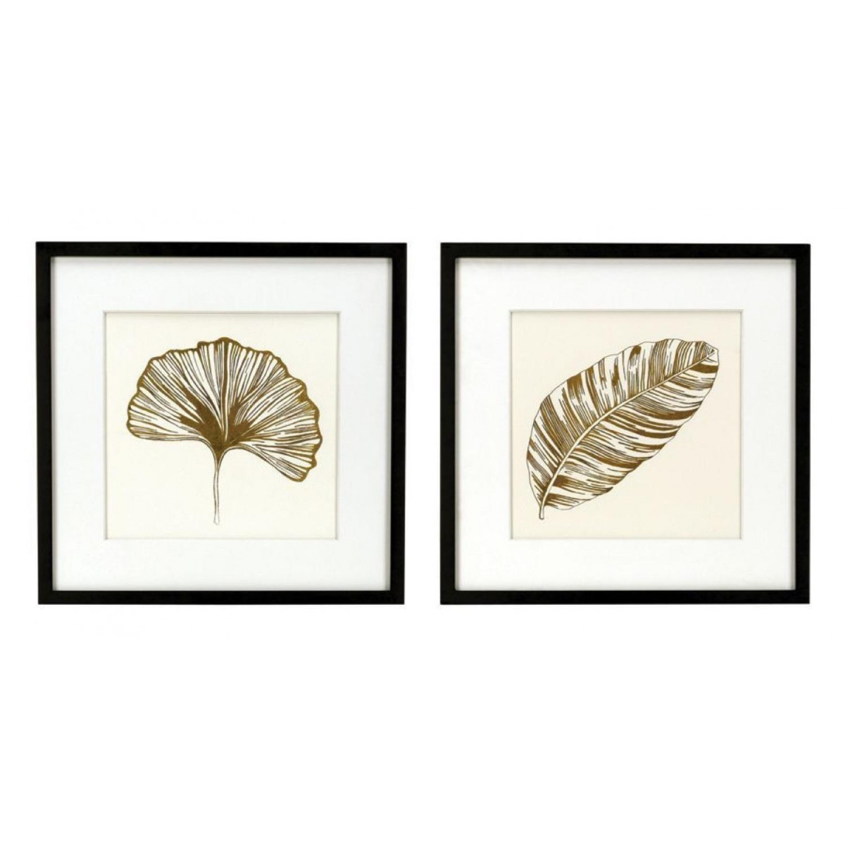 Lot de 2 tableaux décoratifs - BASIQUE blanc, INTERIOR'S