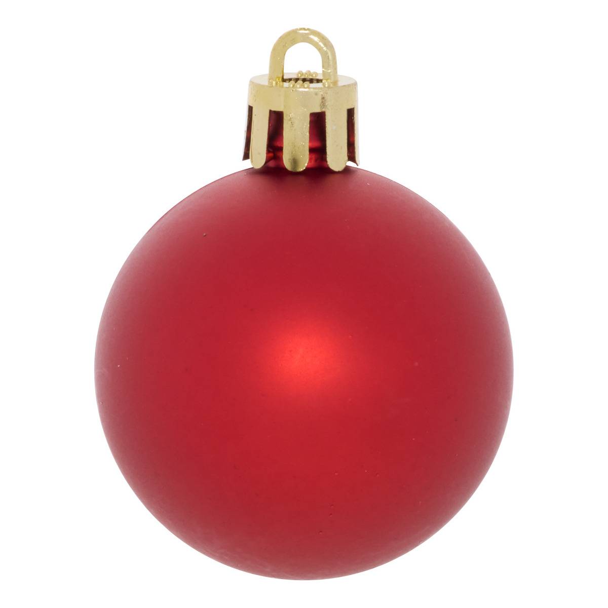 Kit de 100 boules de Noël en plastique assorties or rouge, FEERIC LIGHTS & CHRISTMAS