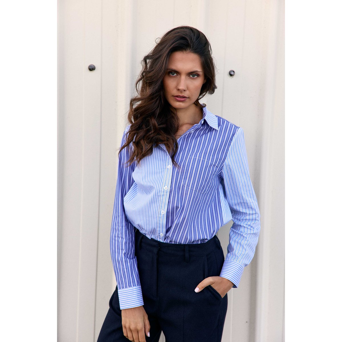 CHEMISE imprimé rayures, marinière CLARIN 20-bleu/ecru, LA PETITE ETOILE