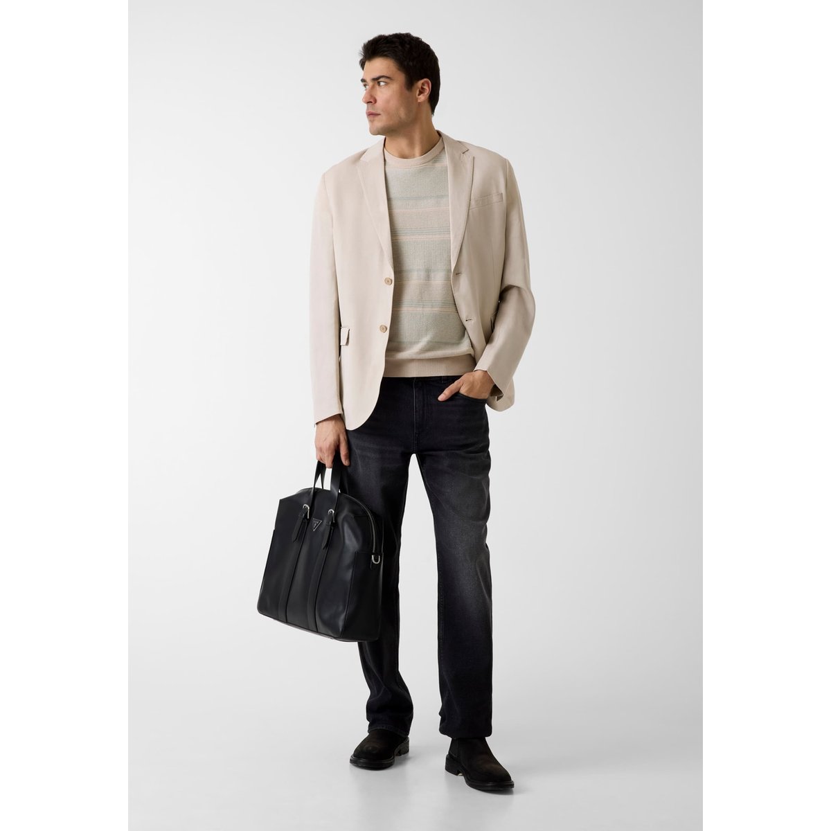 Pull Rayé beige multi, GUESS