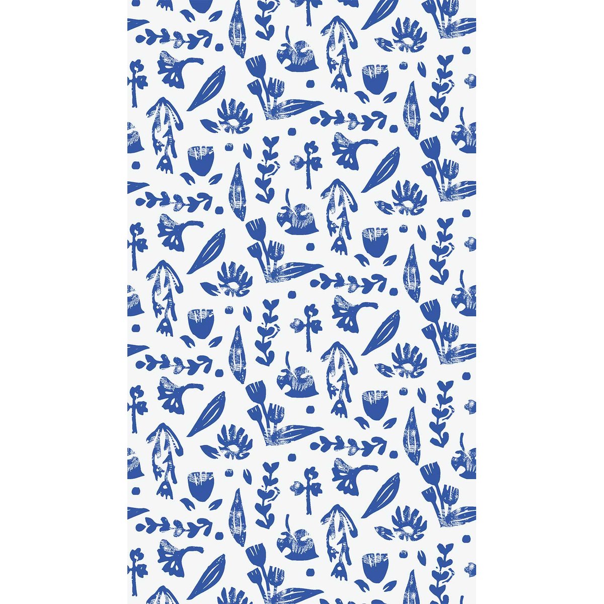 Papier peint fleur bleu intissé, HEXOA