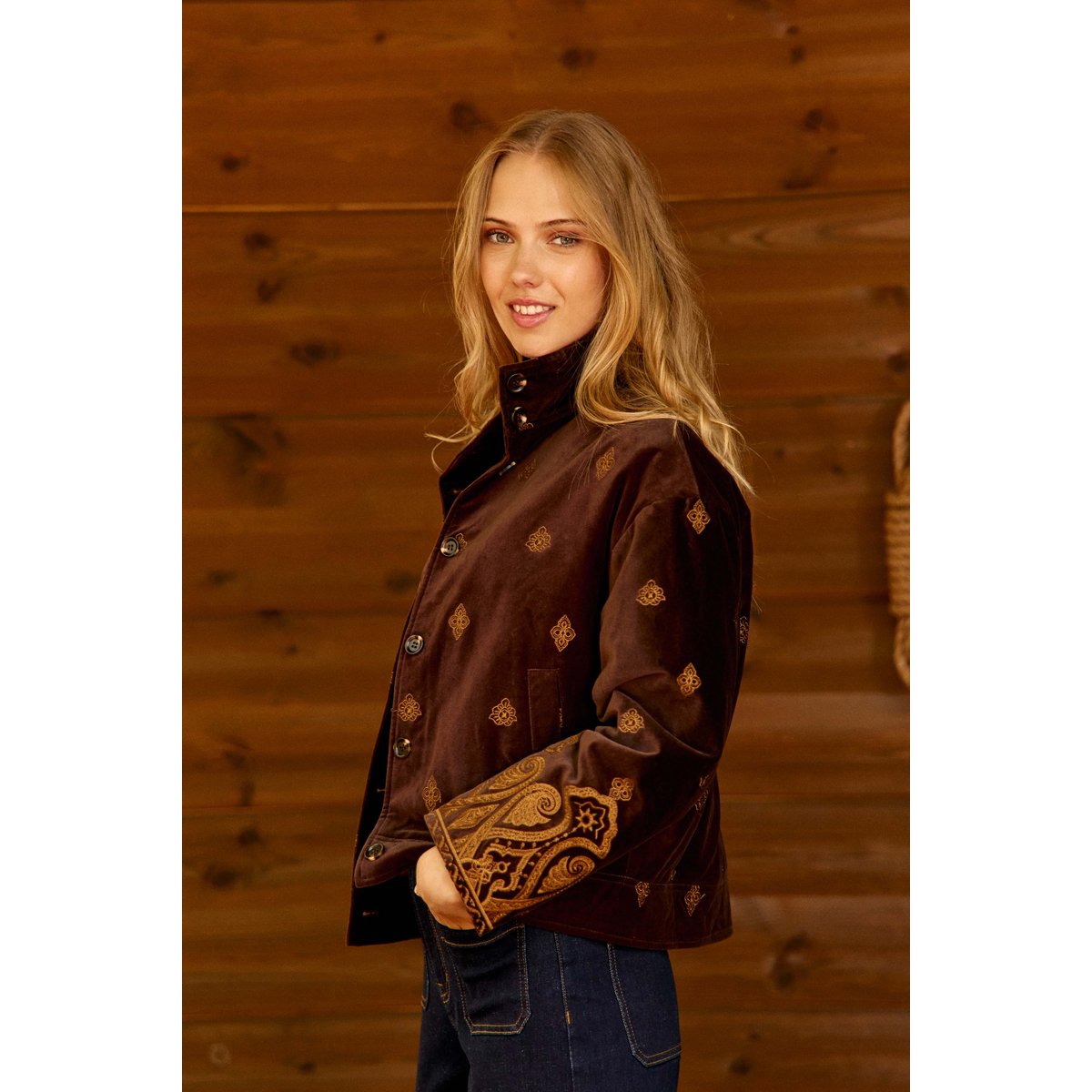 VESTE uni VELDY 16-marron, LA PETITE ETOILE