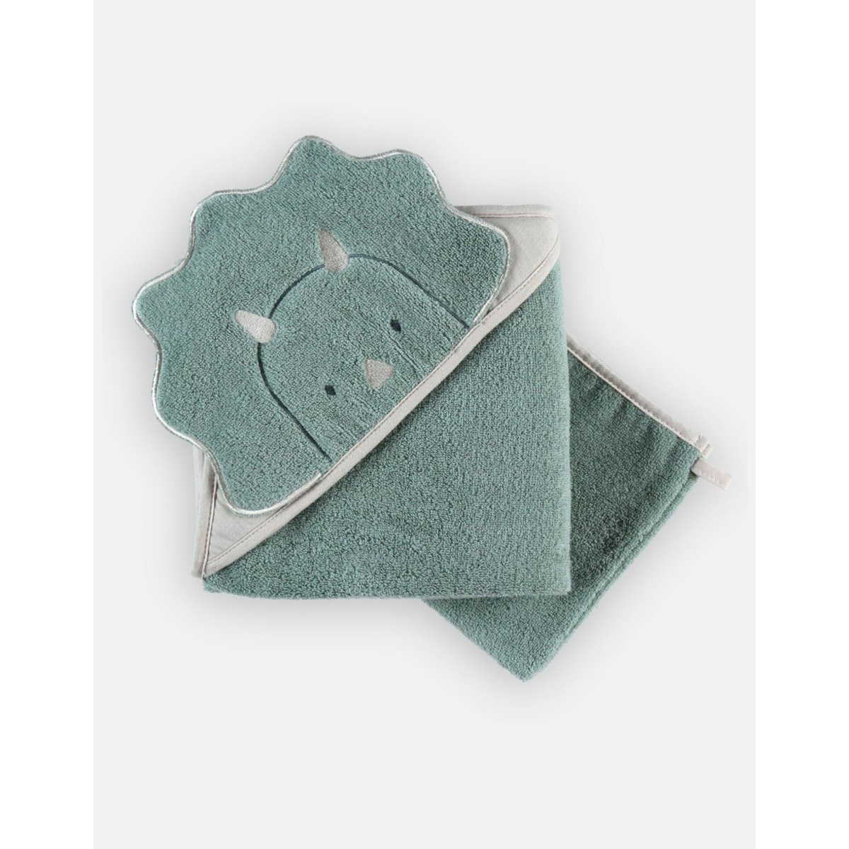 Cape de bain + gant vert, NOUKIE'S