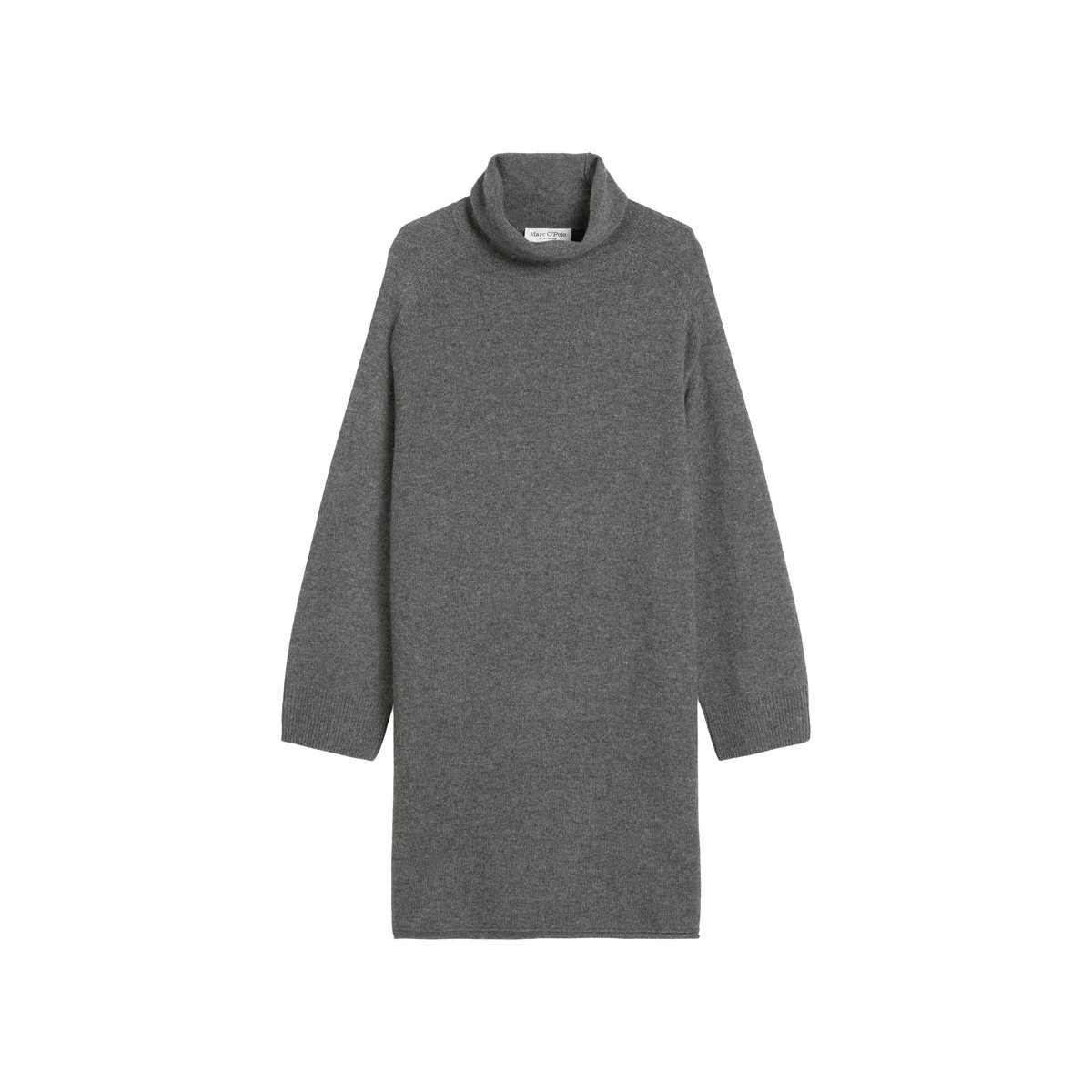 Robe en tricot relaxed en doux mélange de laine mérinos gris foncé, MARC O'POLO