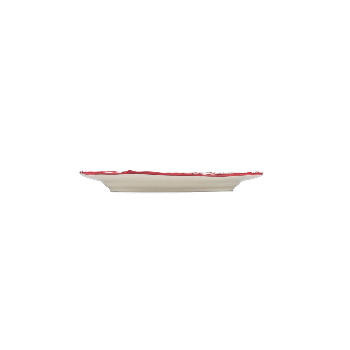 Lot de 2 plat de services CYRIL rouge, SP COLLECTION
