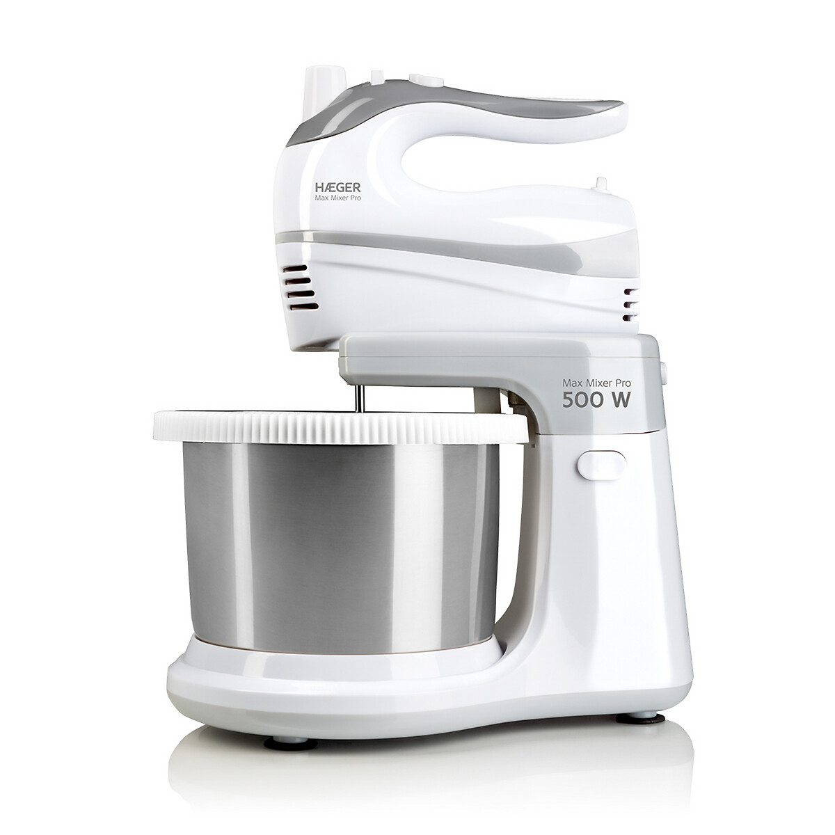 Batedeira com taça Max Mixer Pro, 500W, da HAEGER branco, HAEGER