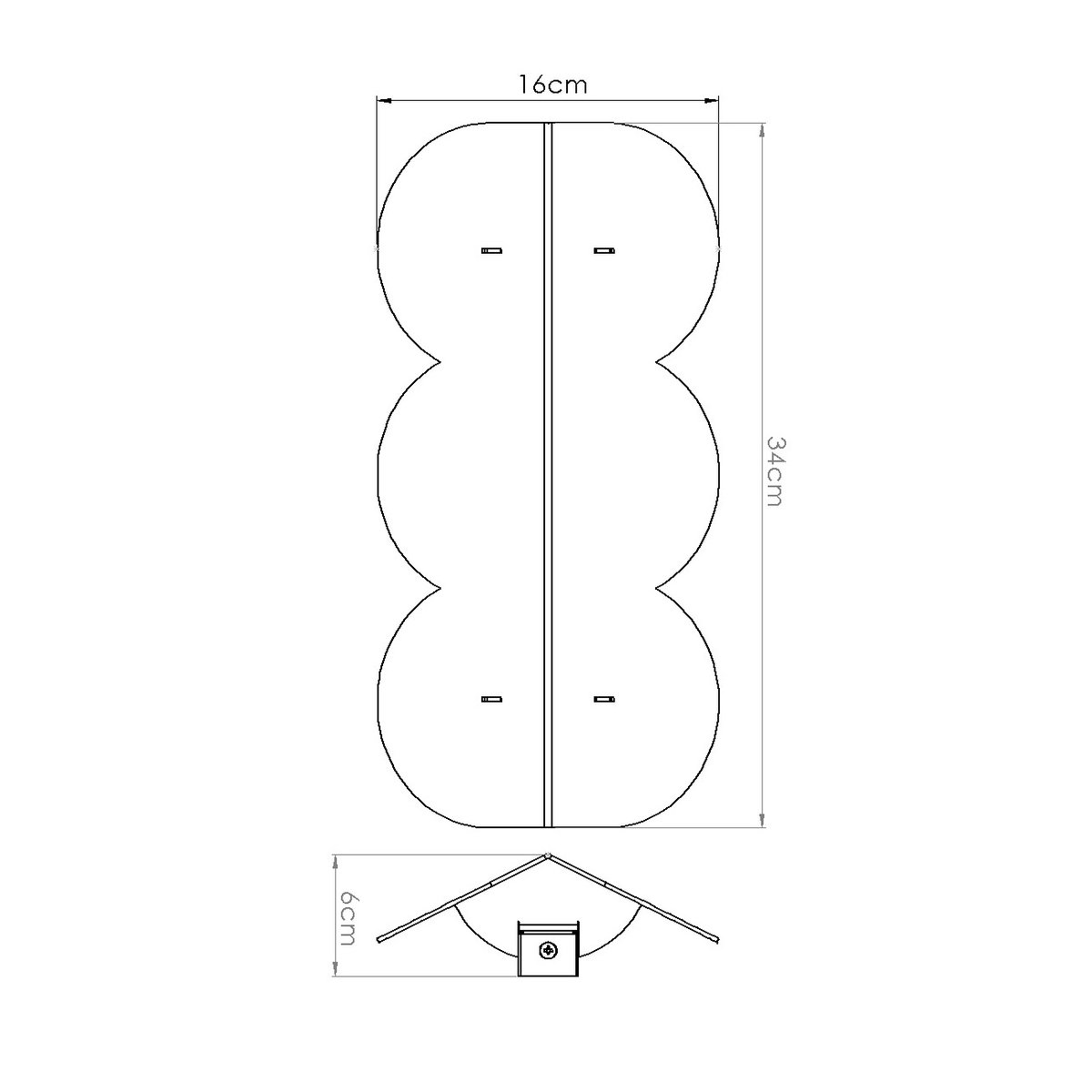 Applique murale Aluminium Pêche G9 2 Biscuit pêche, EDEN