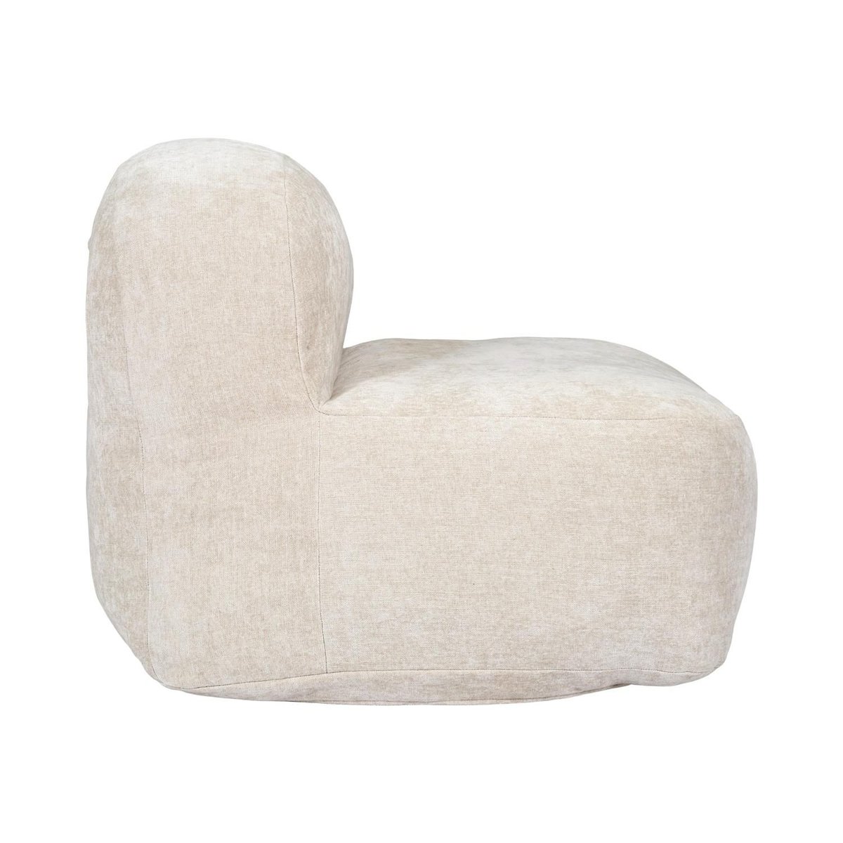 Fauteuil compressé en tissu doux sans montage AUSTIN beige, THE HOME DECO FACTORY