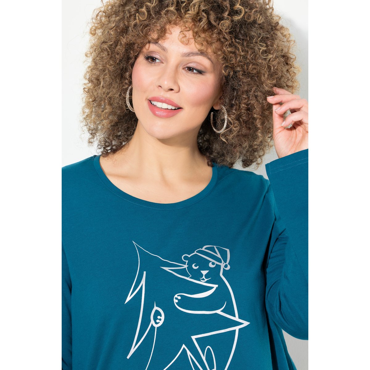 T-shirt de Noël pétrol, ULLA POPKEN