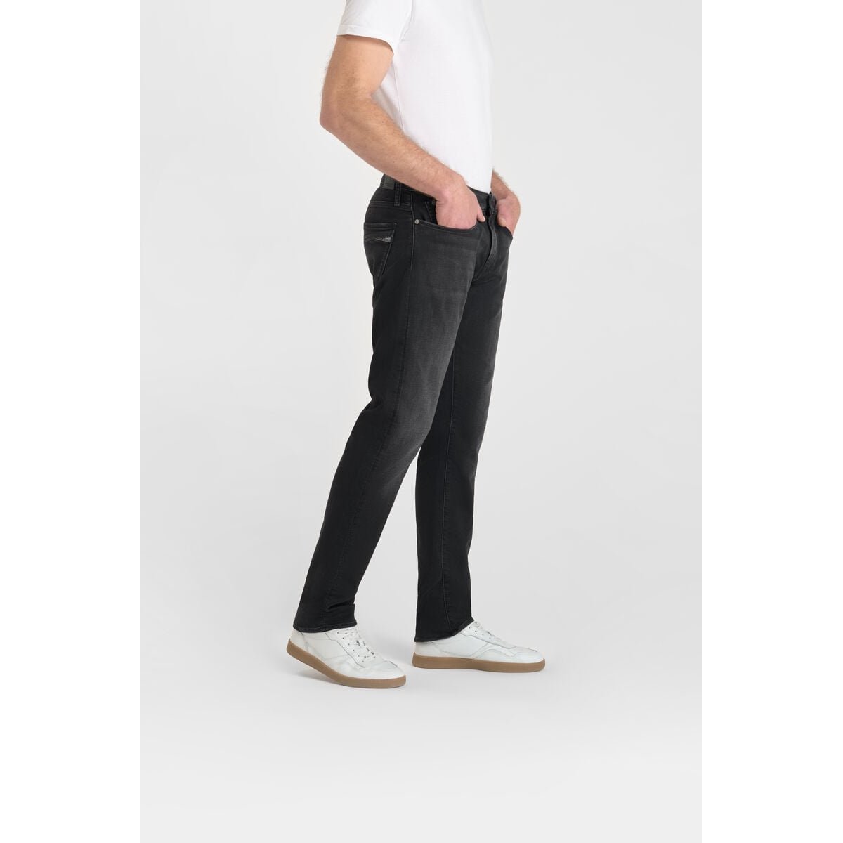 Jeans droite jogg 800/12 regular , longueur 34 black / black, LE TEMPS DES CERISES