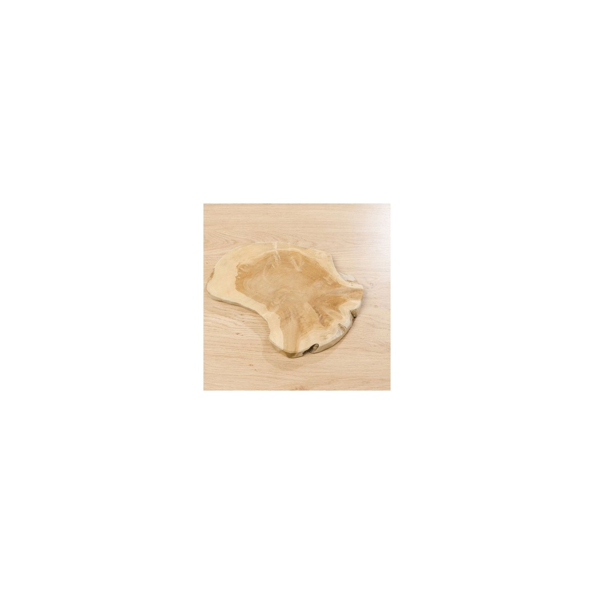 Décoration Centre de Table Rondelle de Bois Teck Naturel - Diamètre 32cm bois, WADIGA