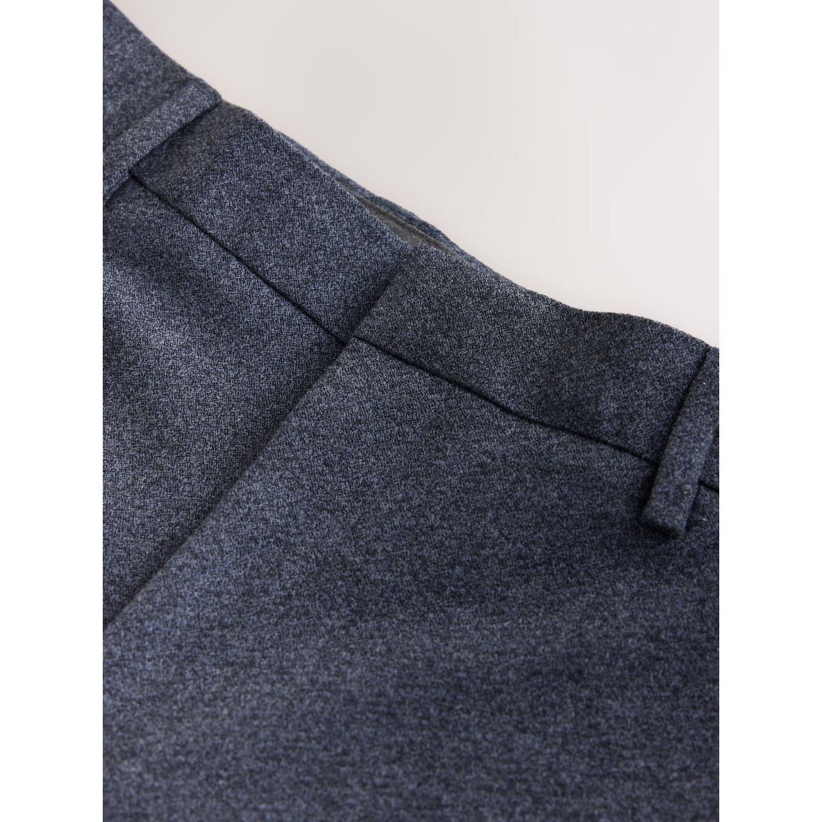 Pantalon de costume près du corps en flanelle bleu, NEXT