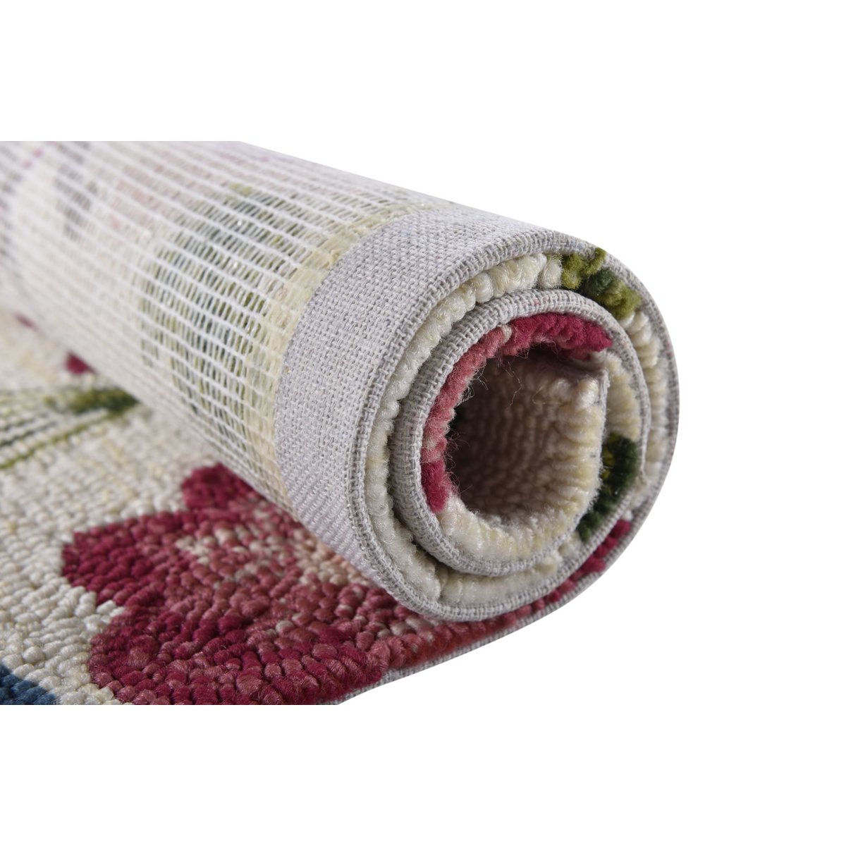Tapis tufté main d'extérieur - ROSETTA blanc multicolore, GINO FALCONE