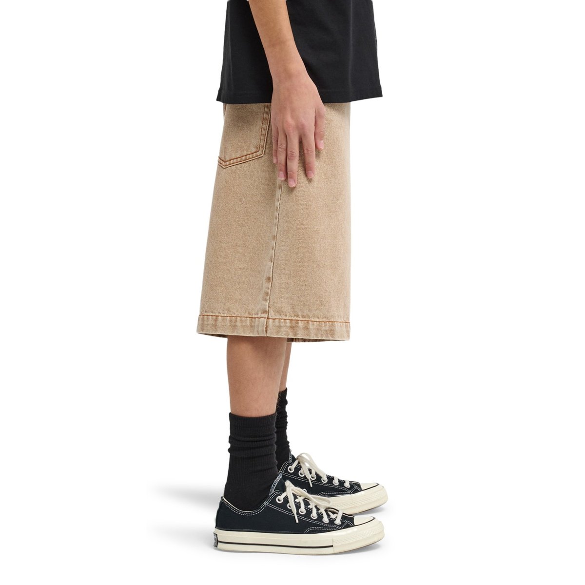 Short en denim BIG 5 beige beige tint wash, ELEMENT