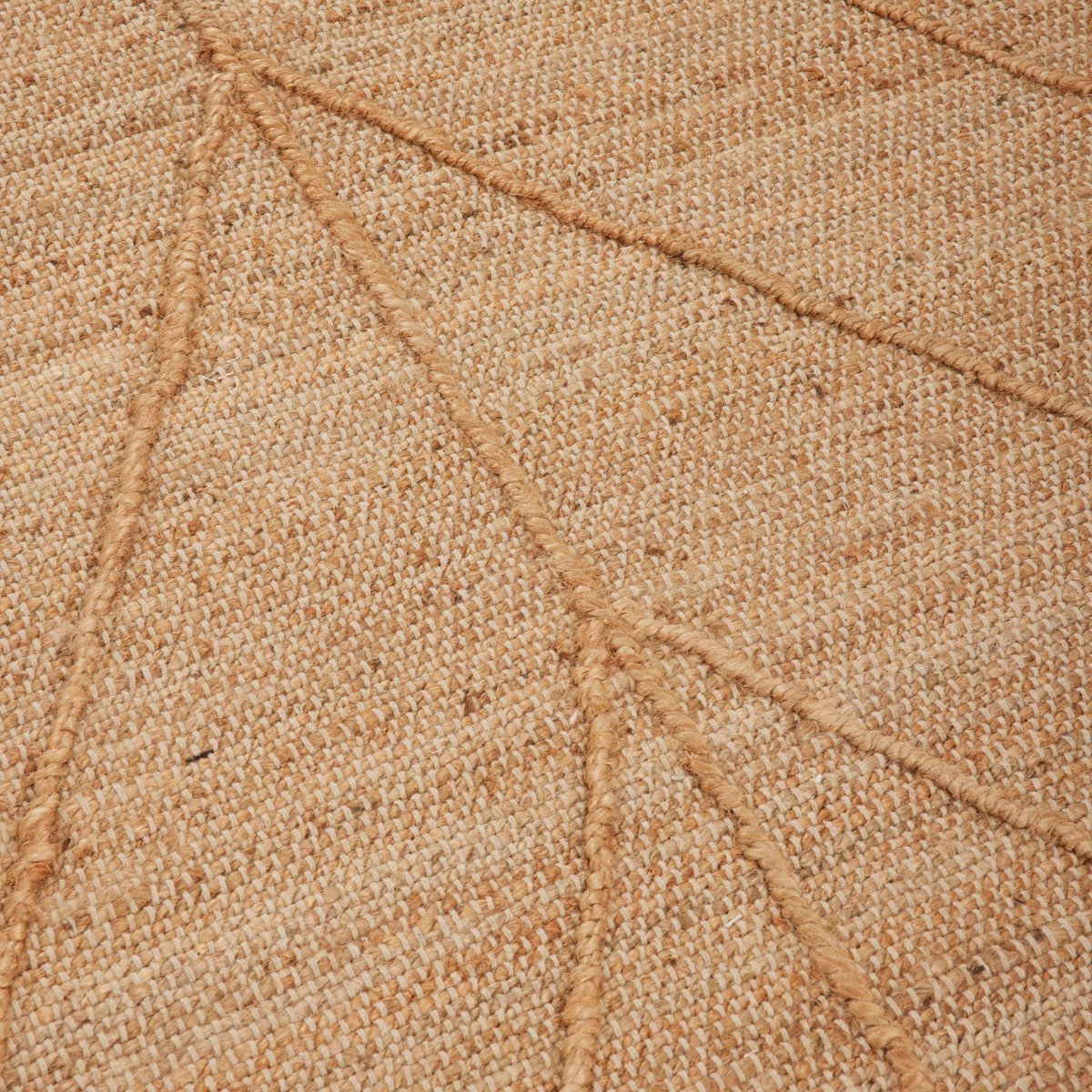 tapis de sol en 100% jute à motif chevron XXL DEEVA jute, MADURA