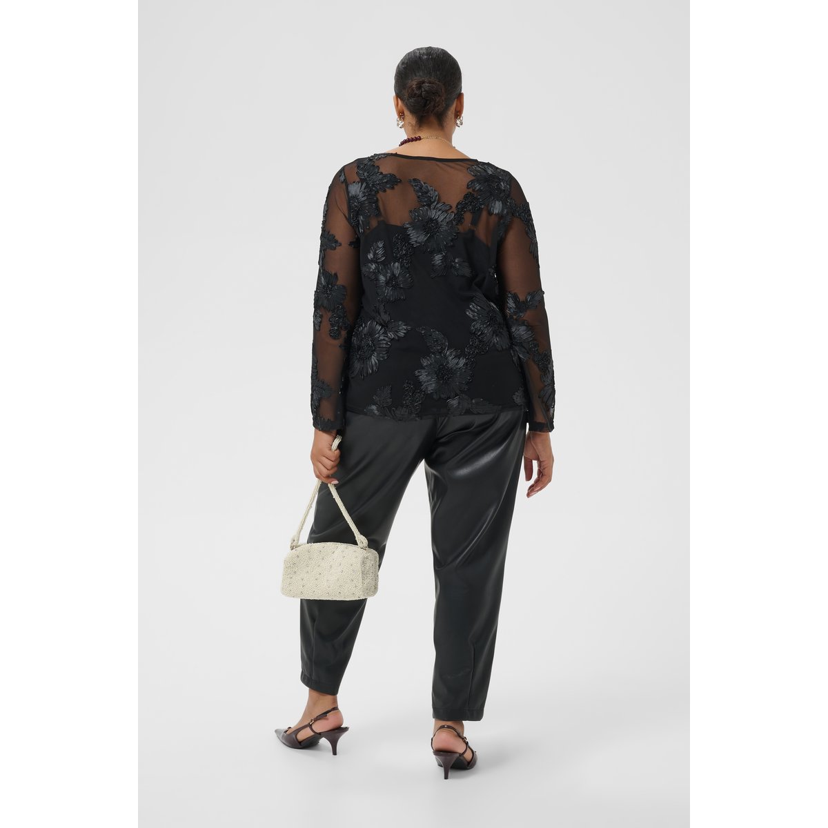 T-shirt à manches longues noir black, KAFFE CURVE