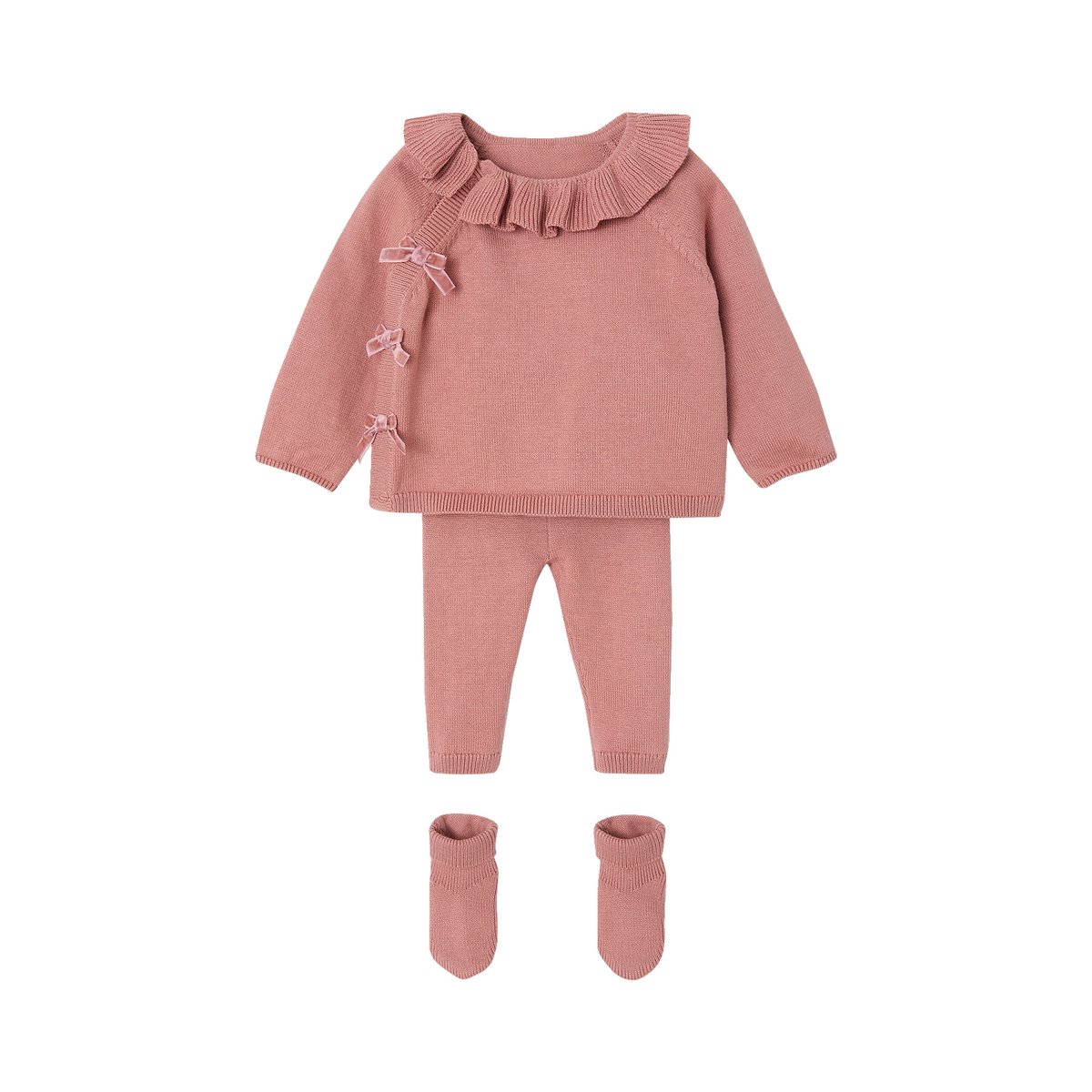 Ensemble en tricot blush, VERTBAUDET