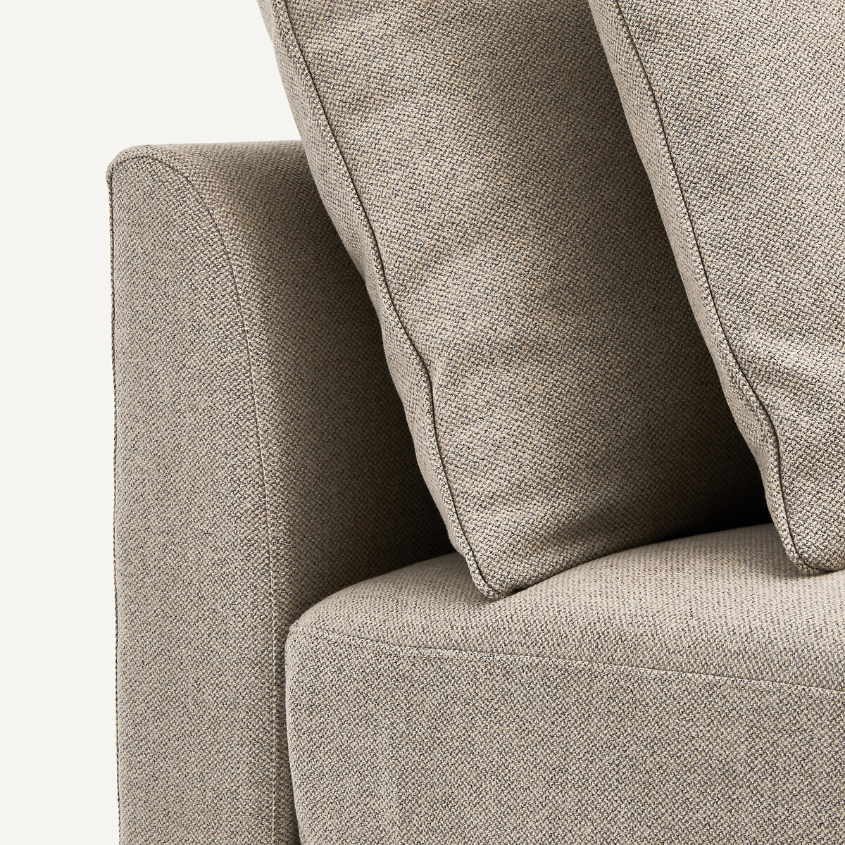 Modulares Ecksofa aus Tweed, TIBERIO natur/hellgrau, AM.PM