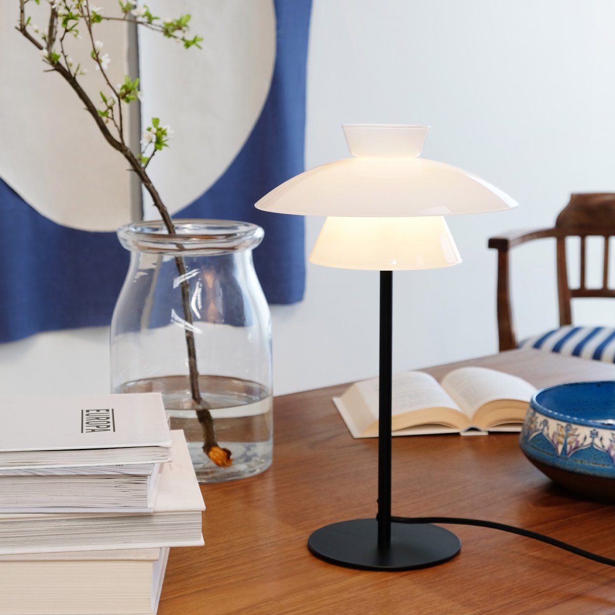 Lampe à poser en Verre VALBY noir, DYBERG LARSEN