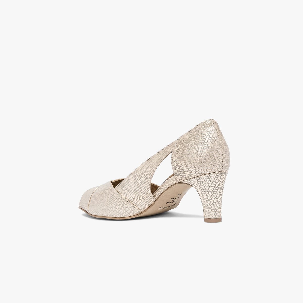 Escarpin en cuir DAMON gris platine, BOCAGE