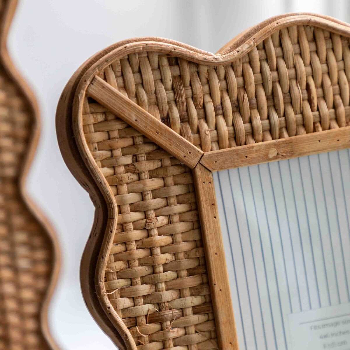 4x6" Ancona Rattan Photoframe natural, ÉDITÉ