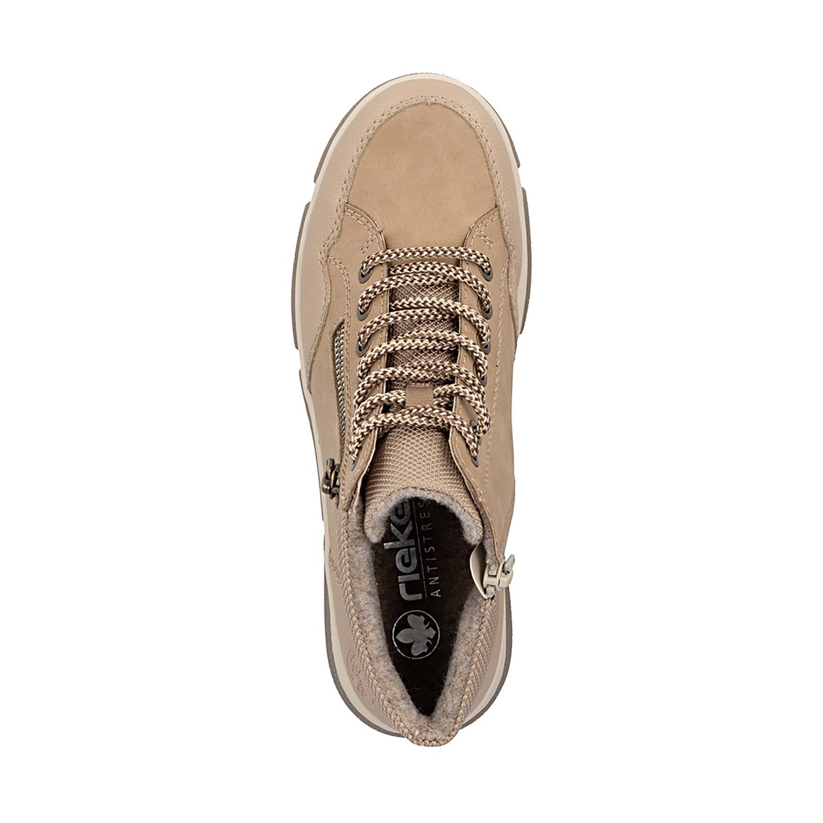 Basket Montante Cuir Rgd beige, RIEKER