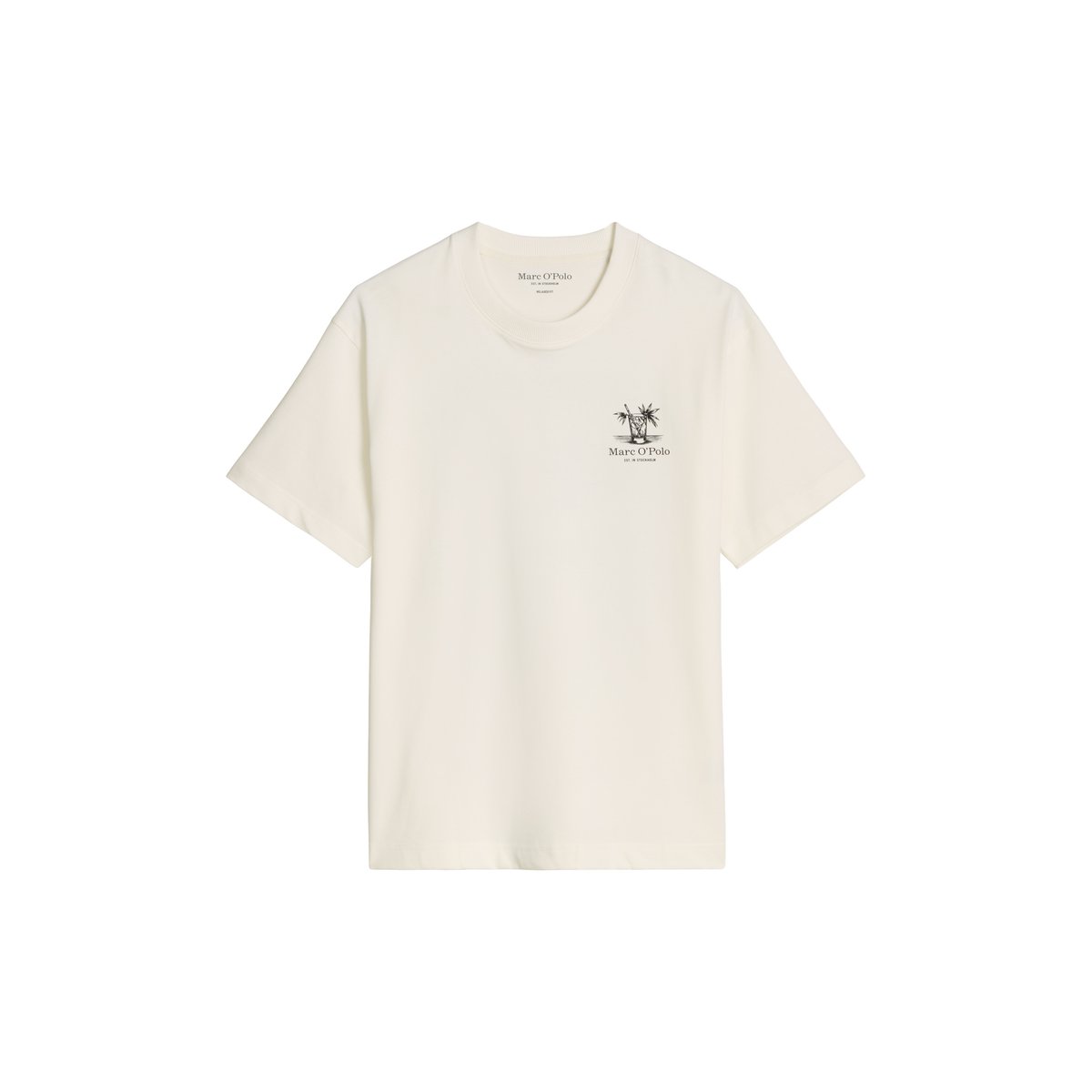 T-shirt loose avec un imprimé estival dans le dos blanc naturel, MARC O'POLO