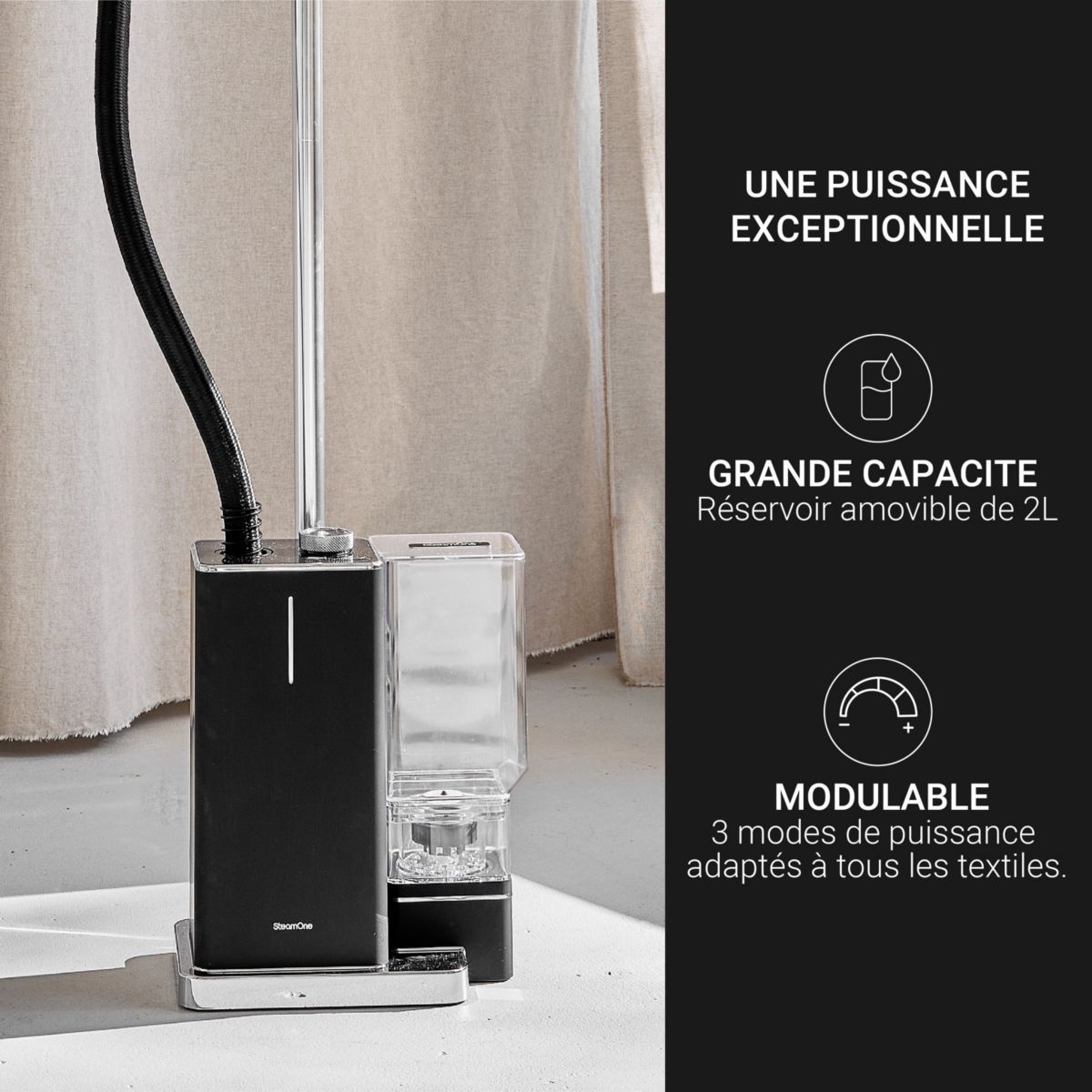Défroisseur vapeur EUES200B V2 George couleur unique, STEAMONE