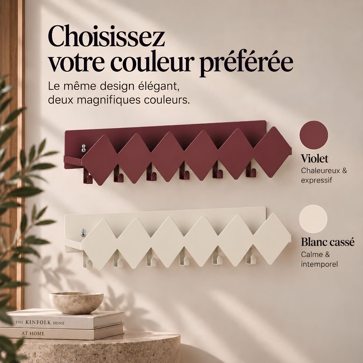 Porte-manteau CELLO violet, MICA DECORATIONS