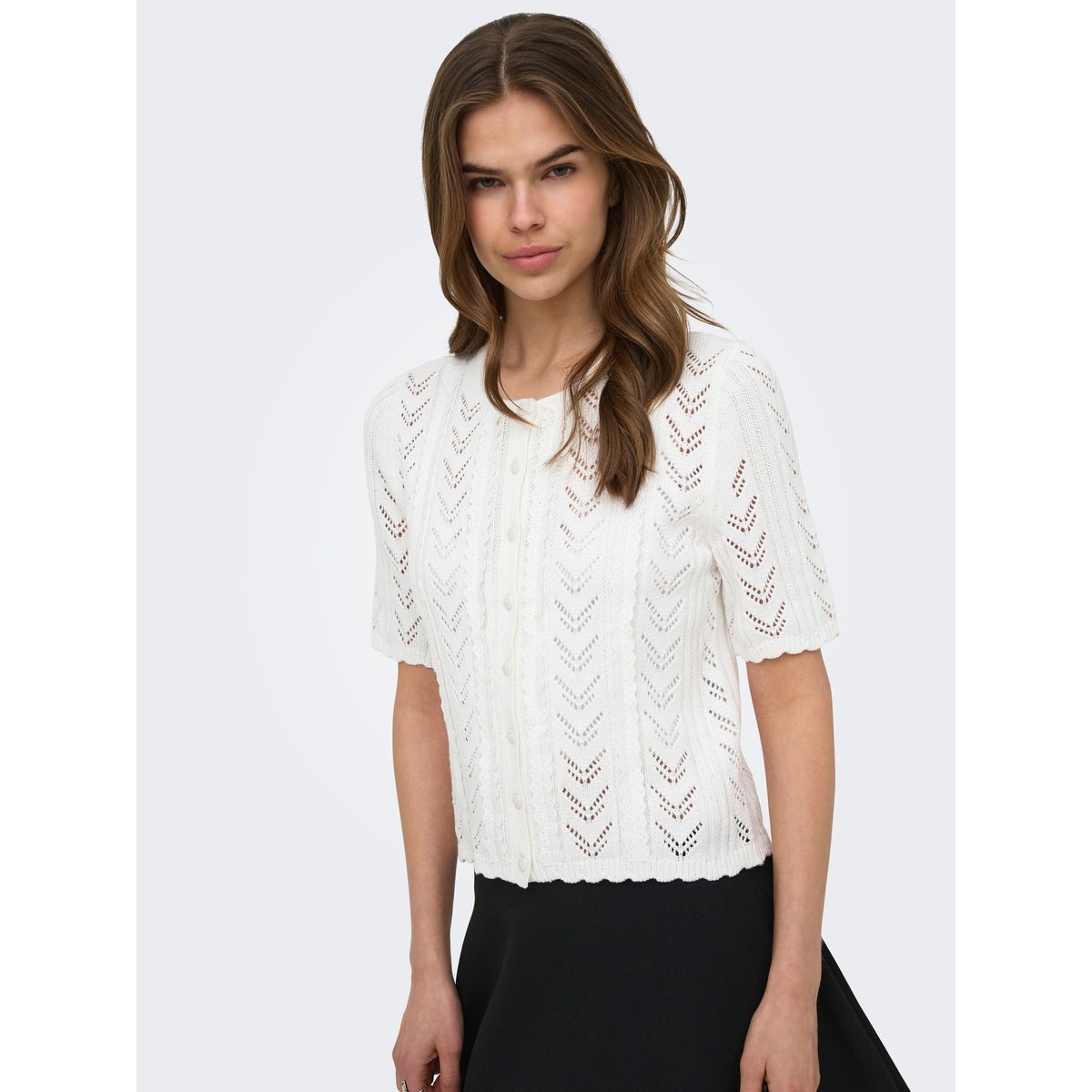T-Shirt En Maille cloud dancer, ONLY