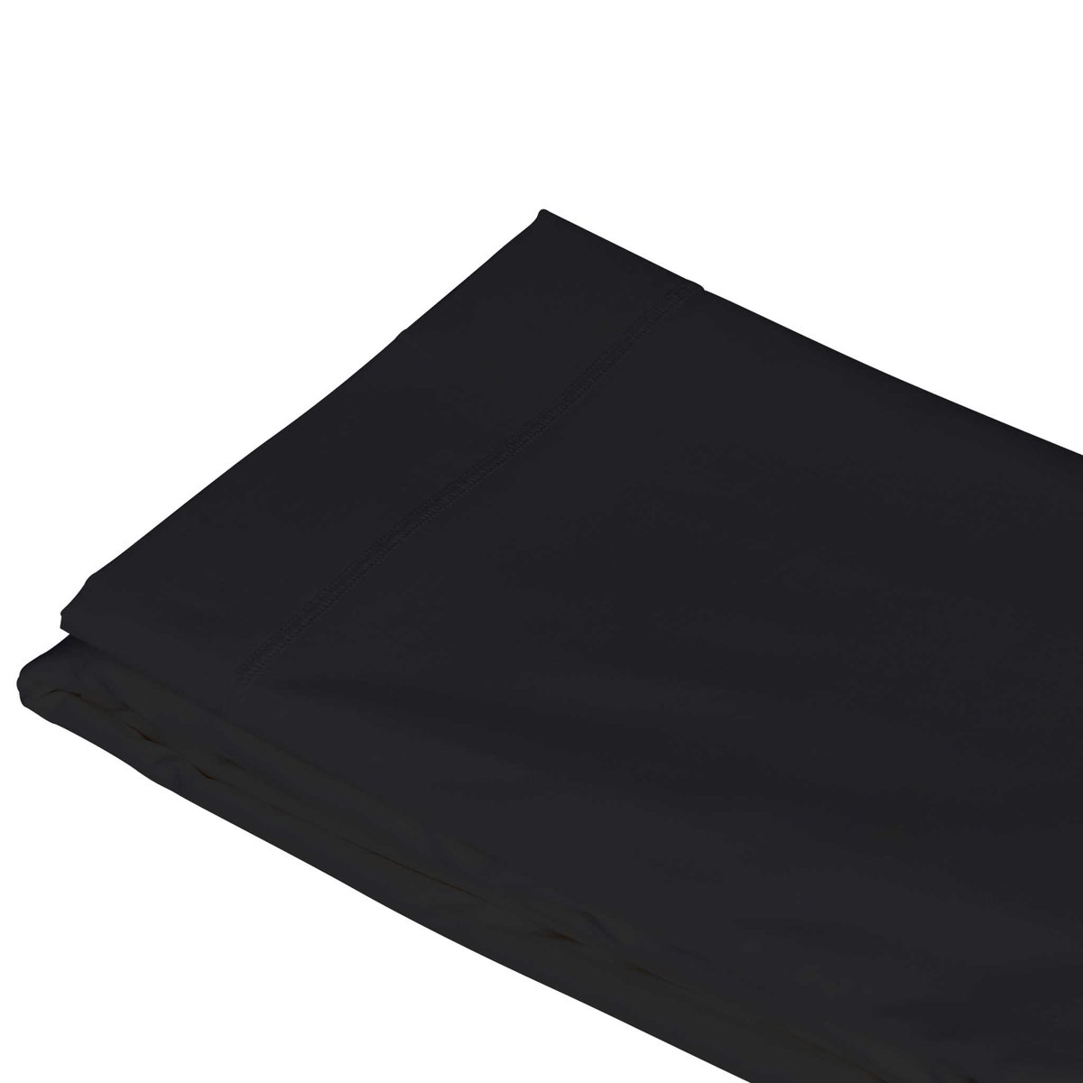 Drap plat coton made in France noir, TERRE DE NUIT