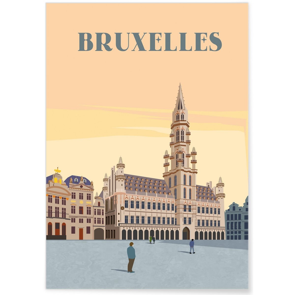 Affiche ville Bruxelles blanc, L'AFFICHERIE