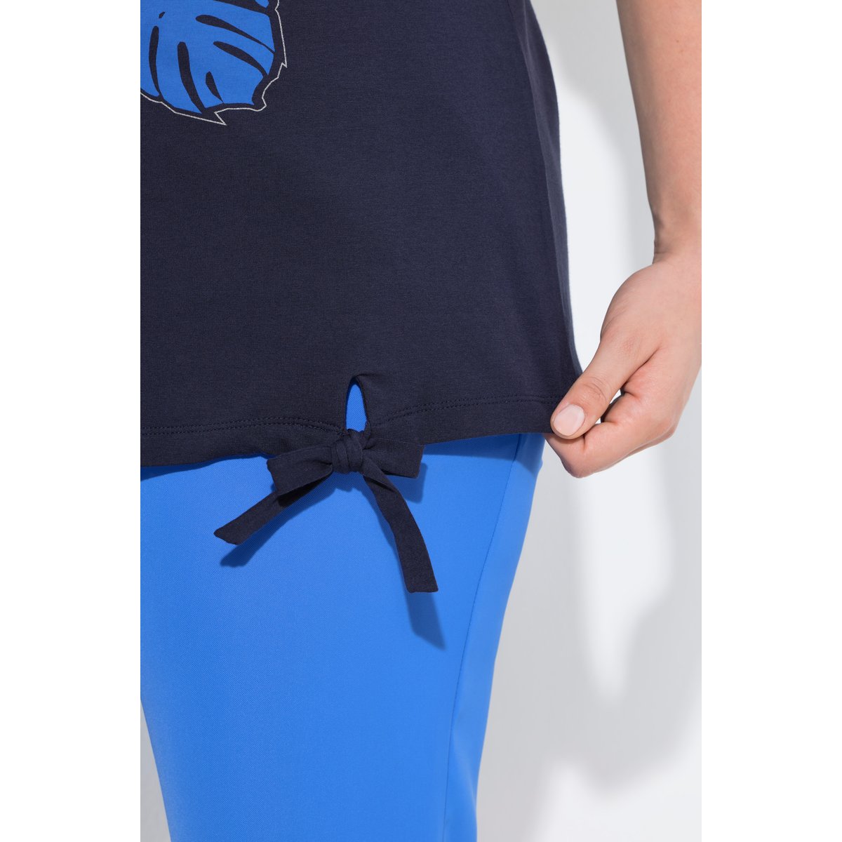 T-shirt motif feuilles marine, ULLA POPKEN