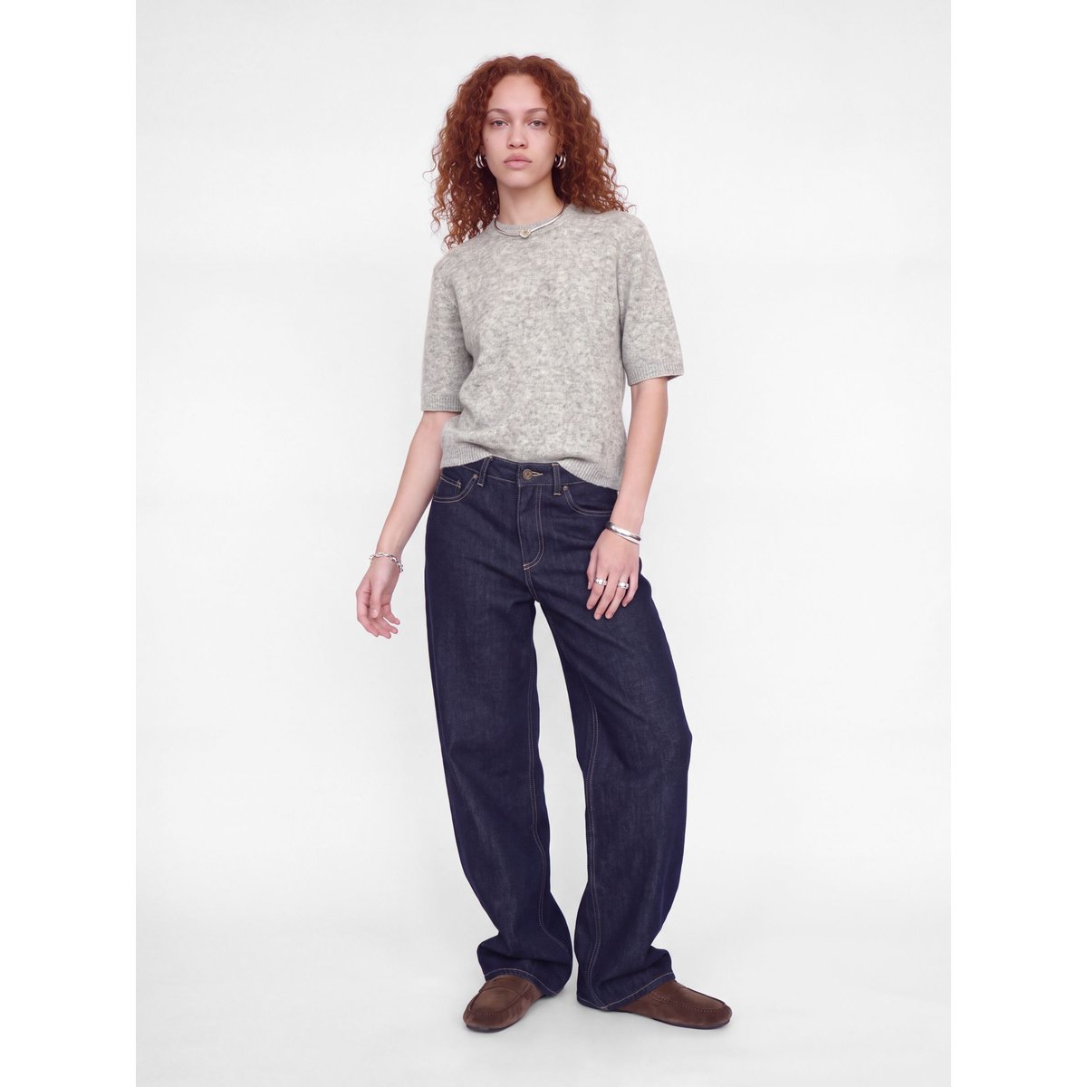 Pull En Maille light grey melange 1, JJXX