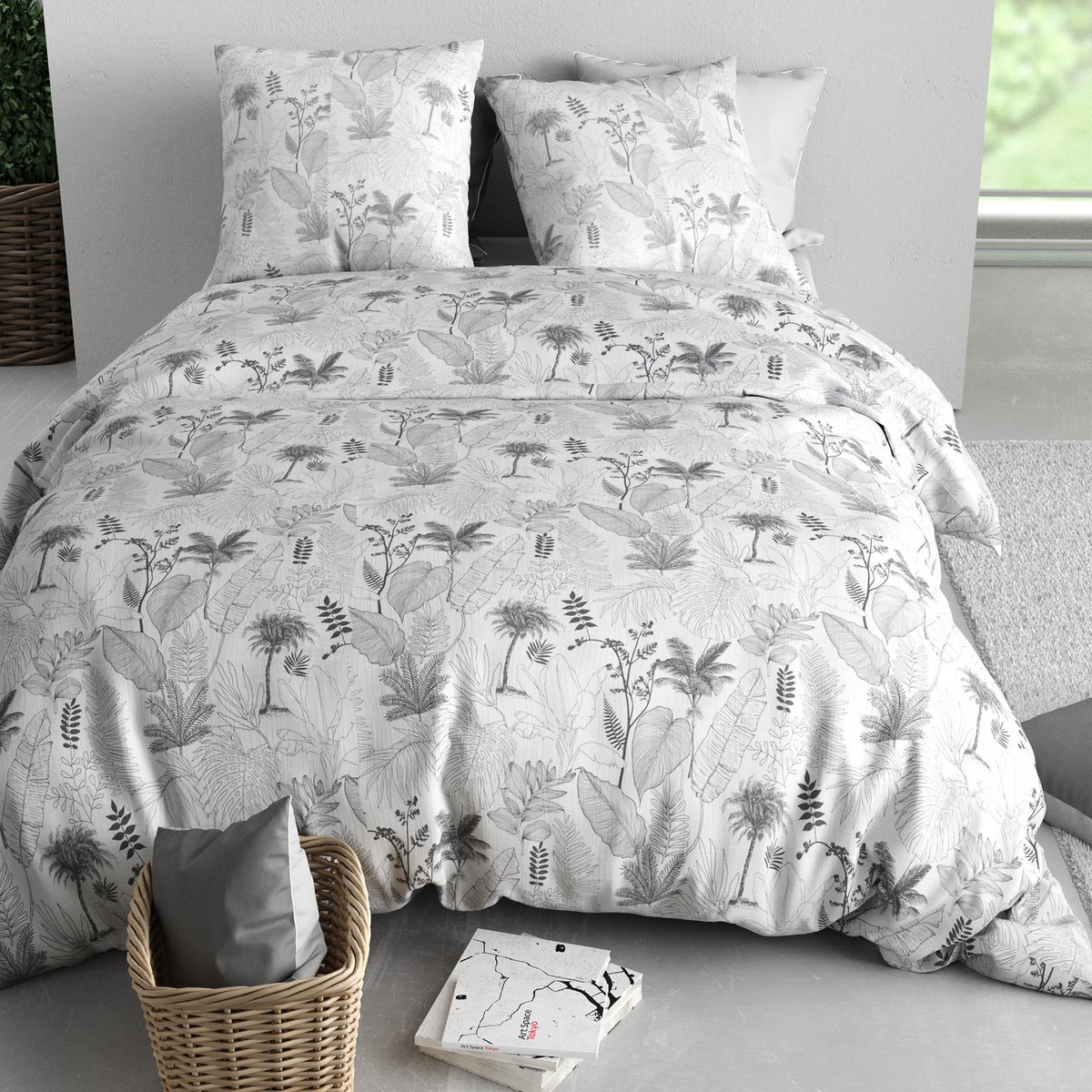 Parure de lit - Housse de couette Coton 57 fils multicolore, EDEN