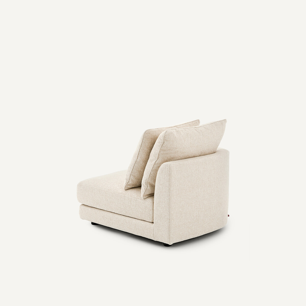 Linkes Sofasitzelement, modular, aus Bouclé, TIBERIO kreide, AM.PM