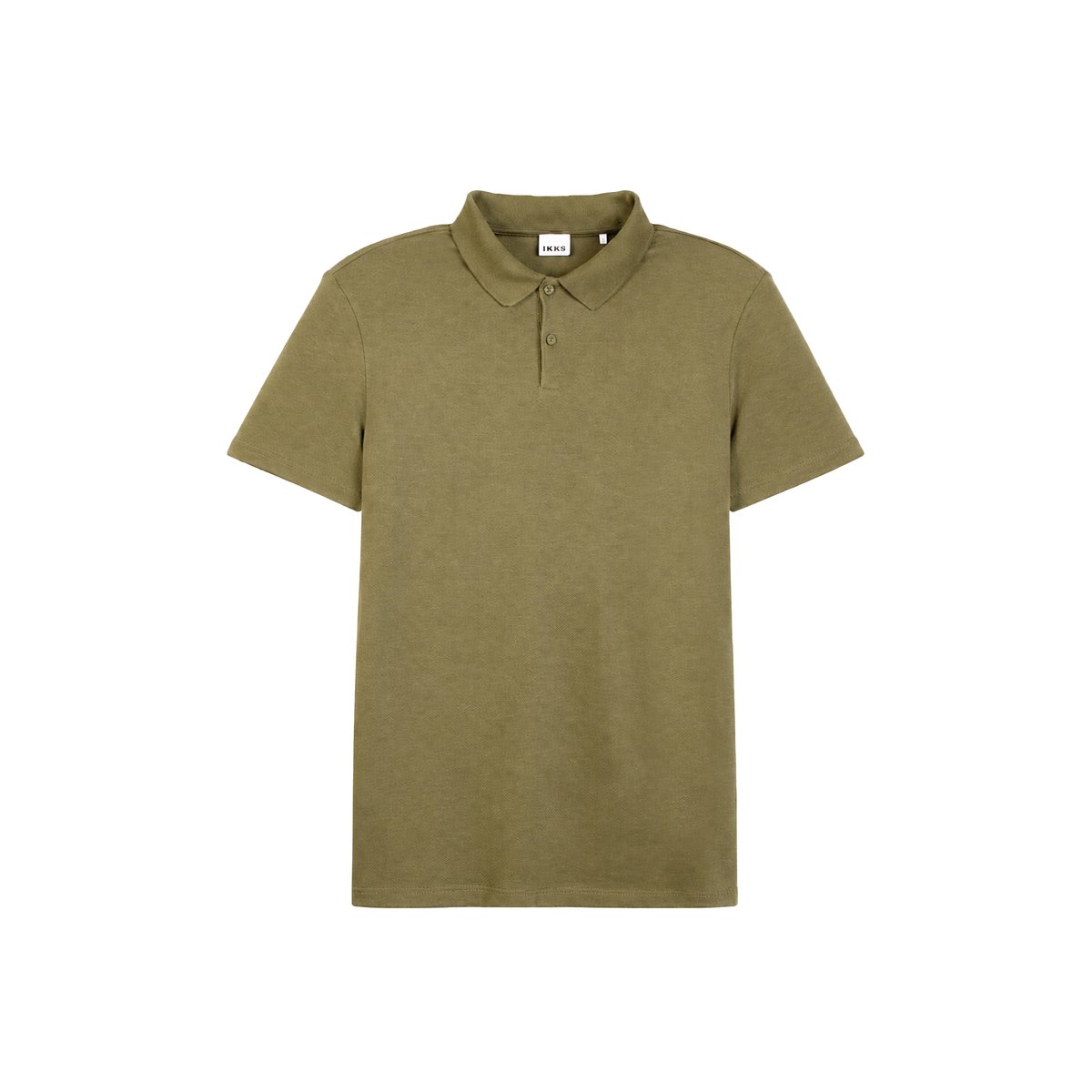 Polo coton modal vert kaki, IKKS