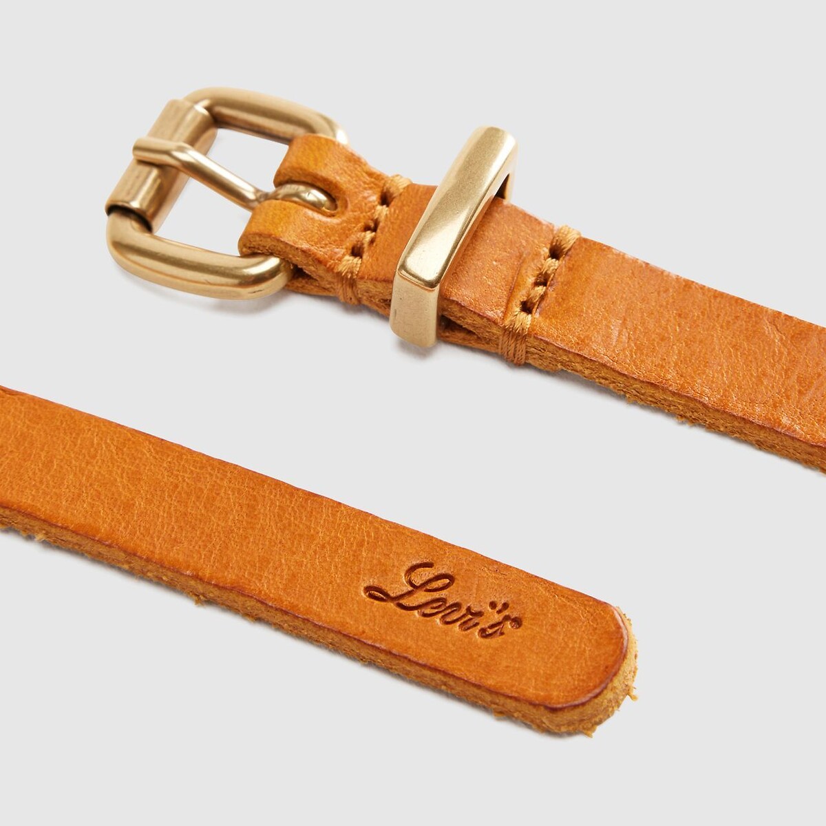 Ceinture fine en cuir Dillon camel, LEVI'S