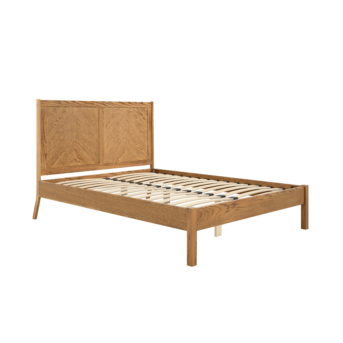 Ayla Rustic Smoked Oak Herringbone Bed smoked oak, ÉDITÉ