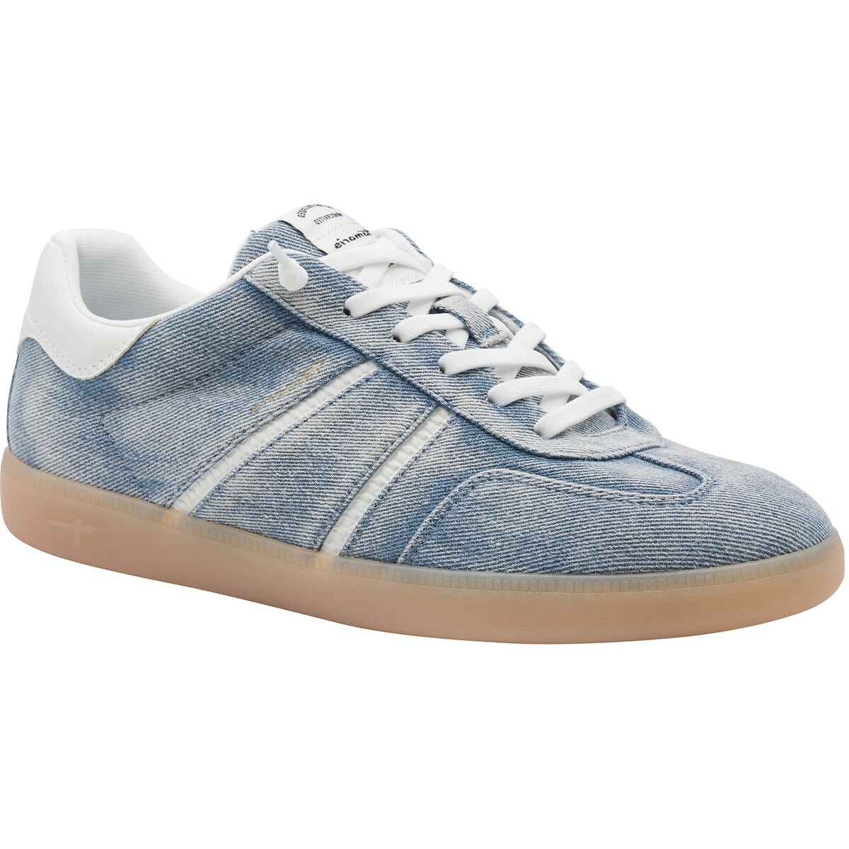 Baskets cycliste à lacets denim, TAMARIS
