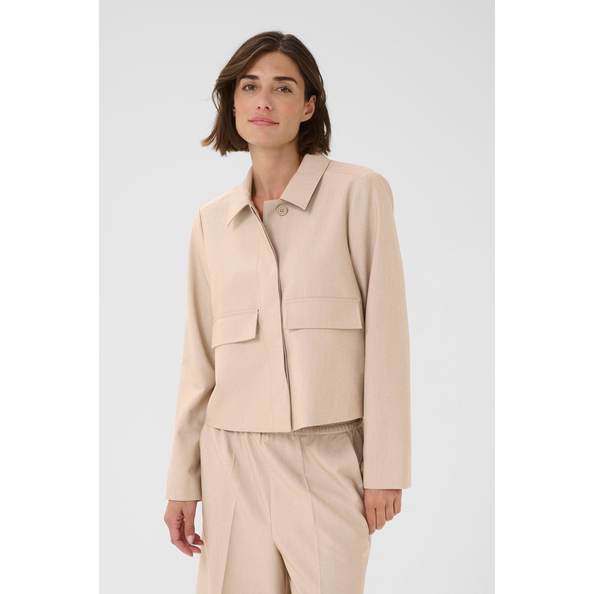 Manteau beige dune melange, CULTURE