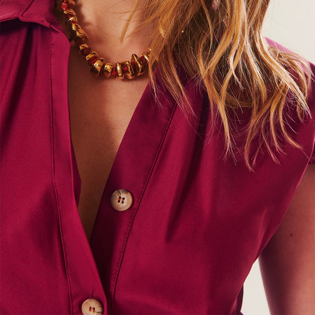 Robe midi LISANDRINA rose framboise, BENOA